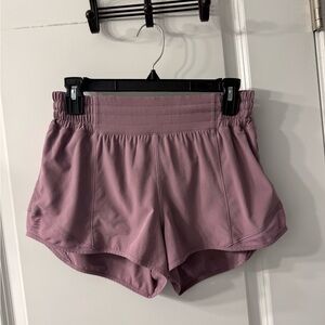 Lululemon Lavender Hotty Hot Shorts size 6